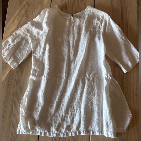 Bryn Walker Bre 100% linen tunic in white- Size Medium - Picture 4 of 7